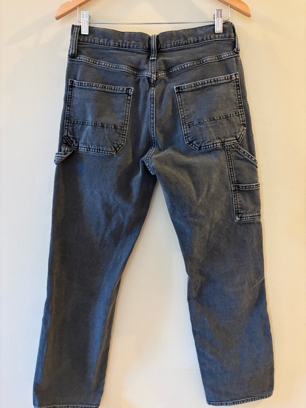 Old Navy Men's Washed Black Slim Straight Utility Jeans, Sz 30. - Picture 5 of 12